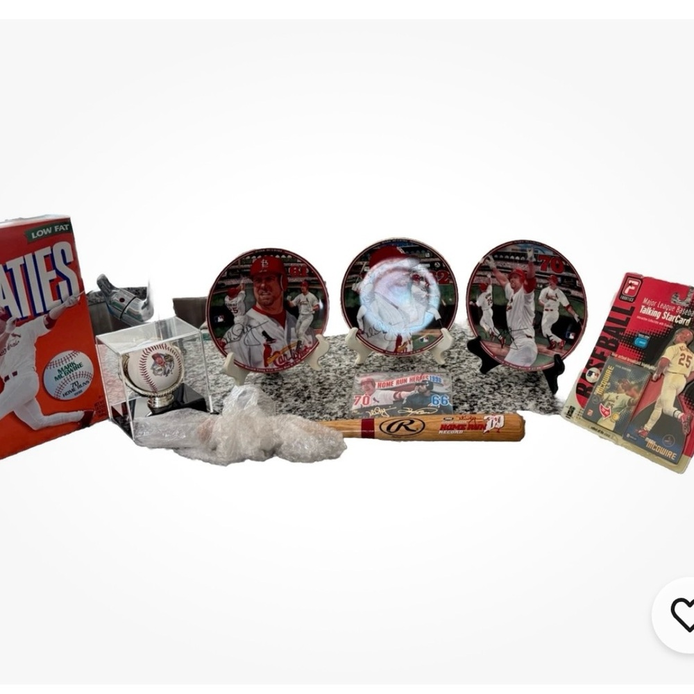 HUGE AUTOGRAPHED MARK MCGUIRE
COLLECTION + MORE. GREAT GIFT! MLB COLLECTABLES.